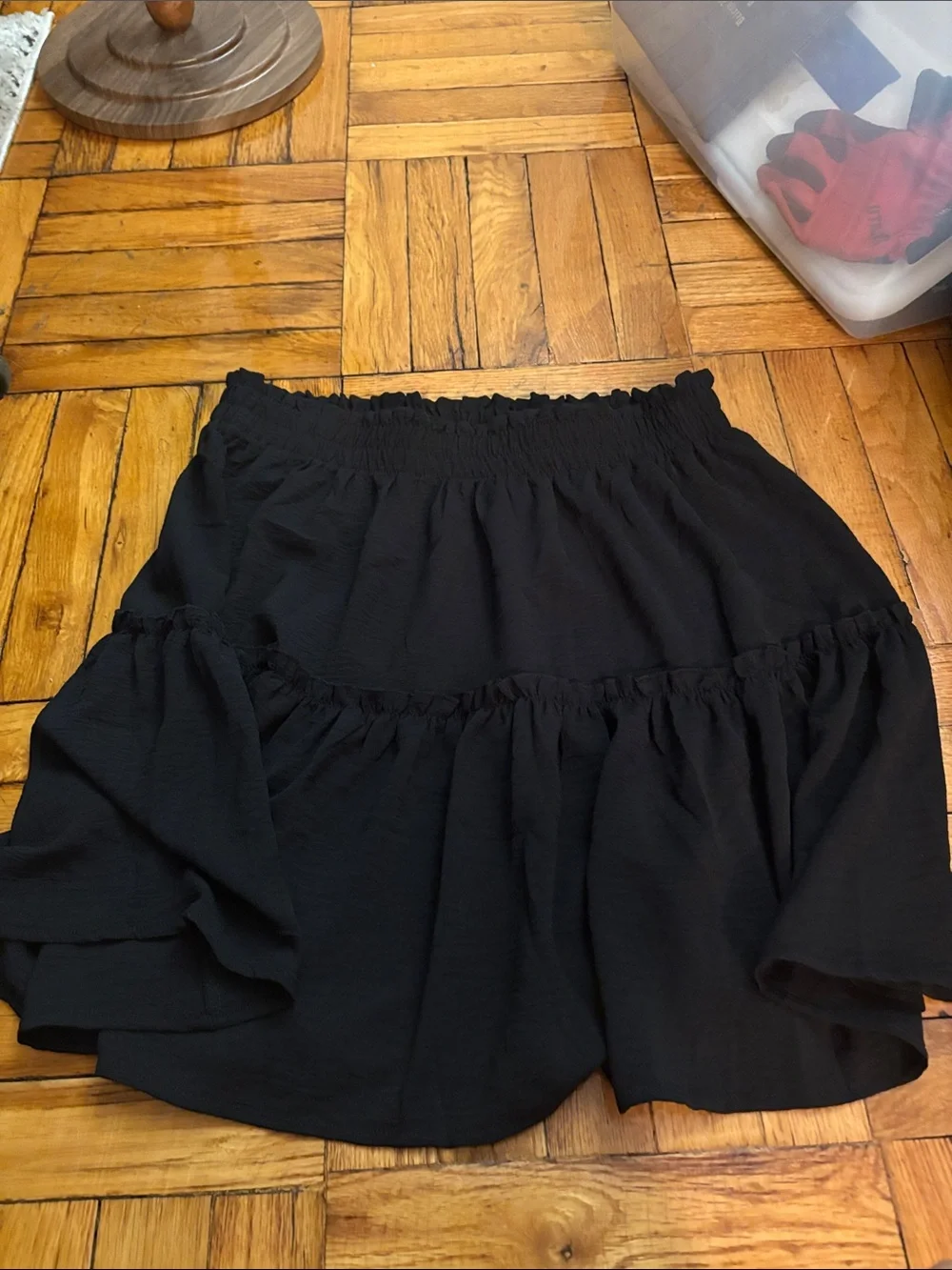 Women’s Black Ruffle Hem Shorts - Lightweight Summer Style